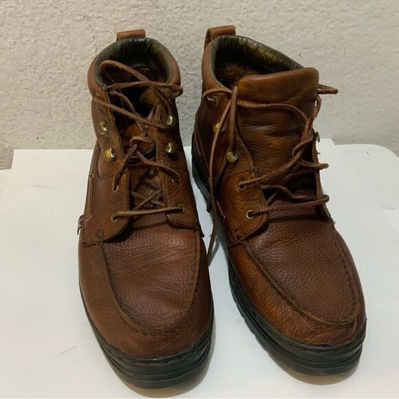 Justins style 0991  Size 13M Leather Ankle Boots Booties Brown - Picture 7 of 16